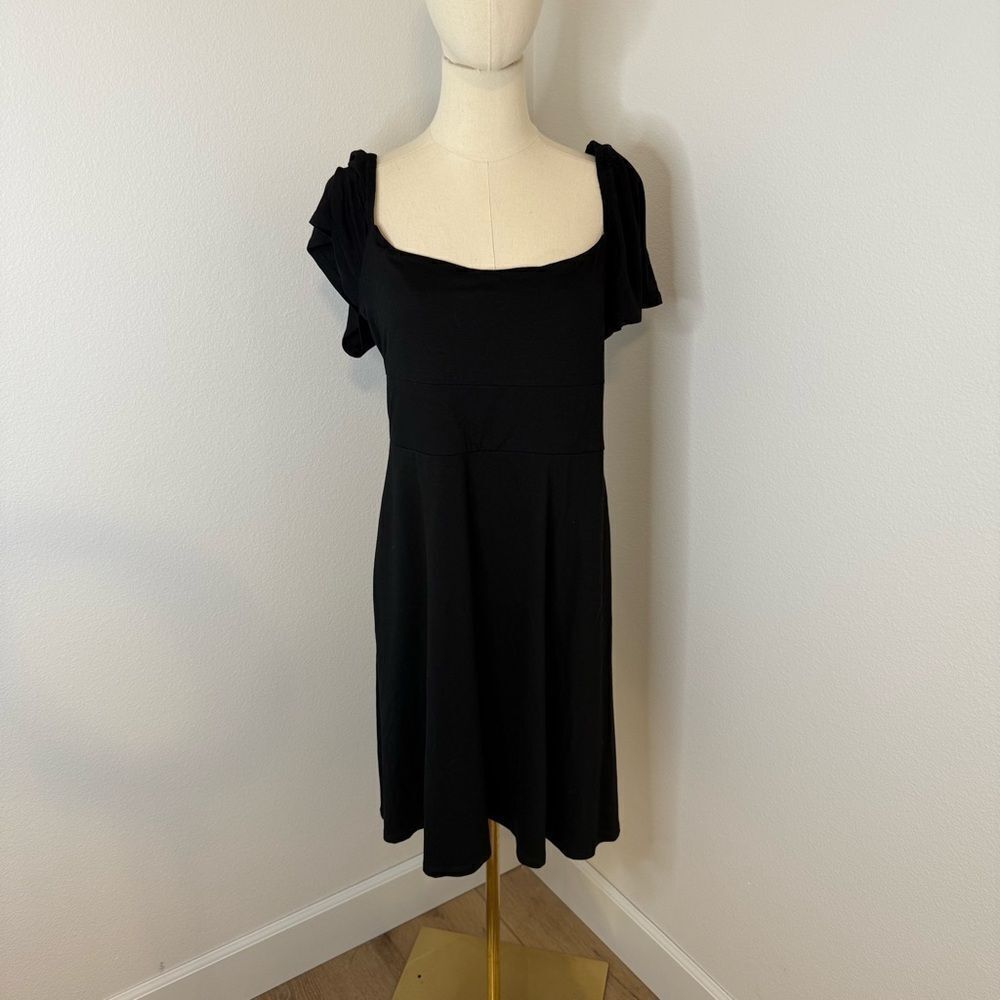 [Boden] Black Flutter Sleeve Mini Sundress- Size 10R
